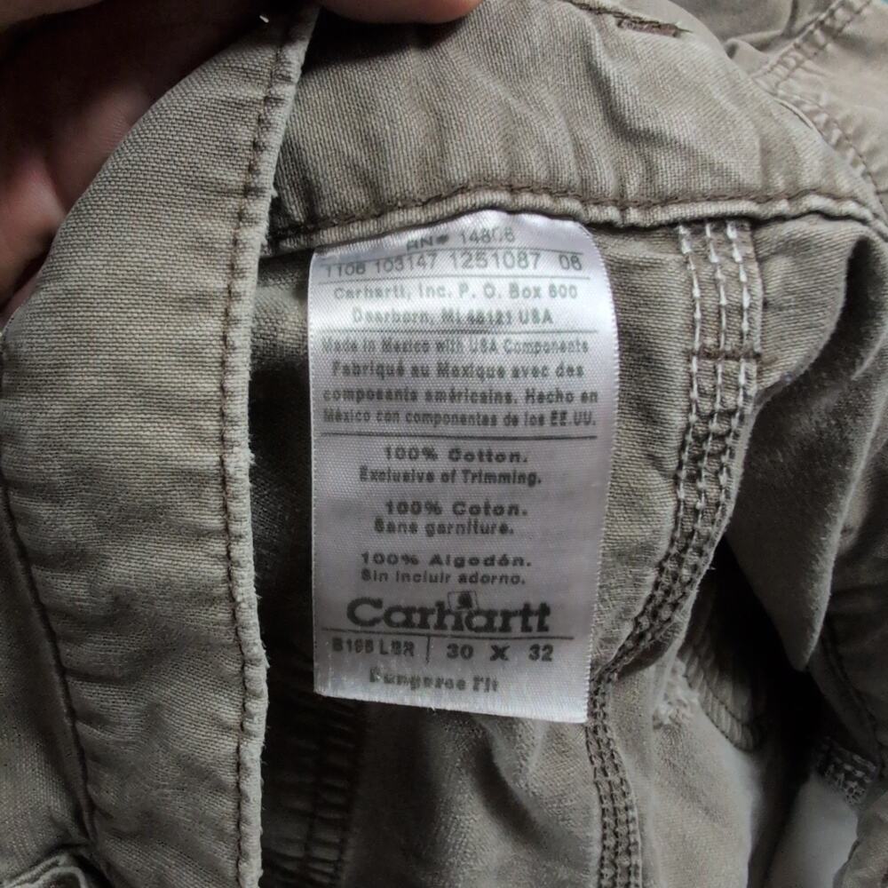 Vintage Carhartt Double Knee Pants Dungaree Fit 30x29 B195 LBR Distressed Paint - Picture 9 of 16